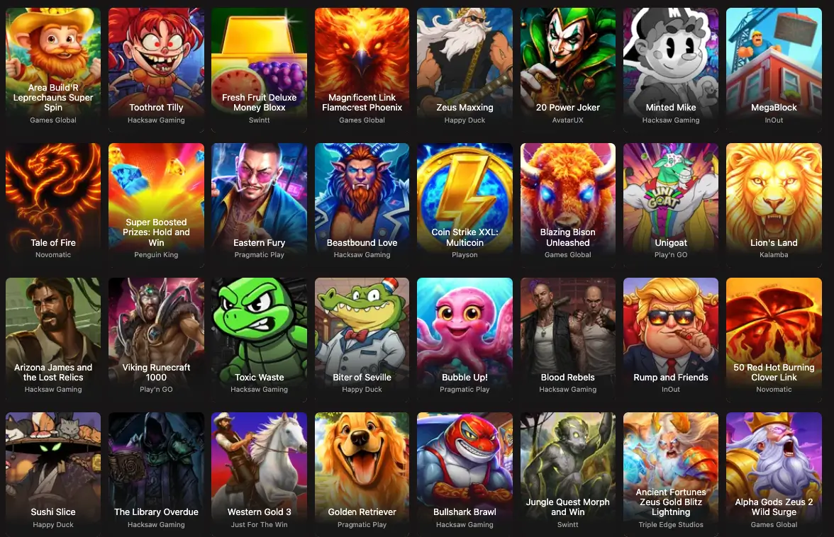 BetNinja casino games on mobile